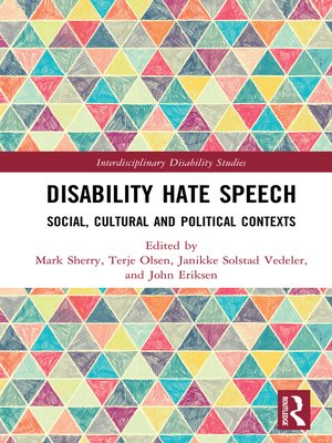 cover image of Disability Hate Speech